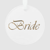 Bride, gouden script elegant chic calligraphy whit ornament (achterkant)