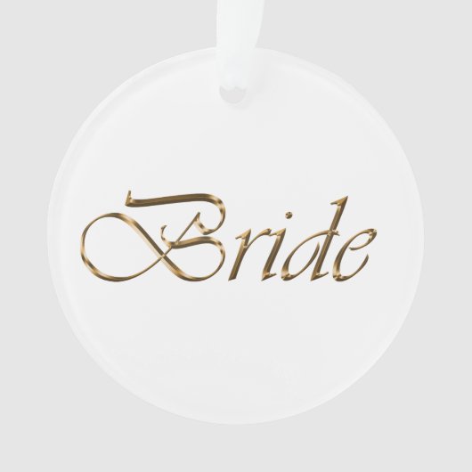 Bride, gouden script elegant chic calligraphy whit ornament (voorkant)