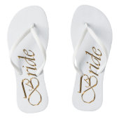Bride, gouden teenslippers met elegante kerkbruilo (Voetbed)