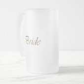 Bride, goudschrift elegante chic matglas bierpul (Voorkant links)