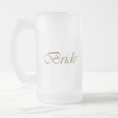 Bride, goudschrift elegante chic matglas bierpul (Links)