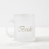 Bride, goudschrift elegante chic matglas koffiemok (Links)