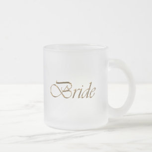 Bride, goudschrift elegante chic matglas koffiemok