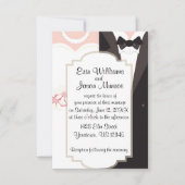 Bride Gown en Groom Tux Uitnodiging (Voorkant)