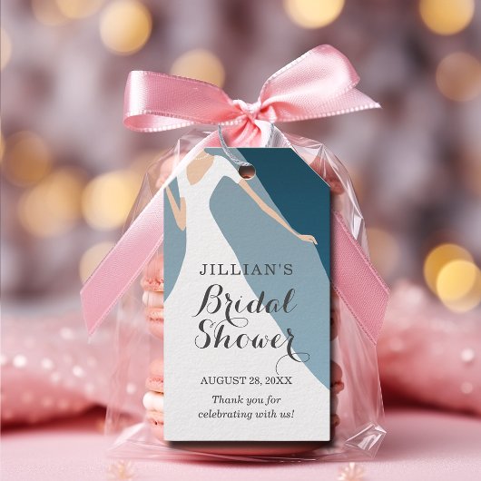 Bride Gown Vrijgezellenfeest Blauwgroen Dank u Cadeaulabel