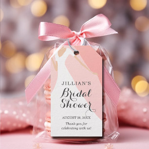 Bride Gown Vrijgezellenfeest Blush Roze Dank u Cadeaulabel