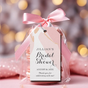 Bride Gown Vrijgezellenfeest Blush Roze Dank u Cadeaulabel