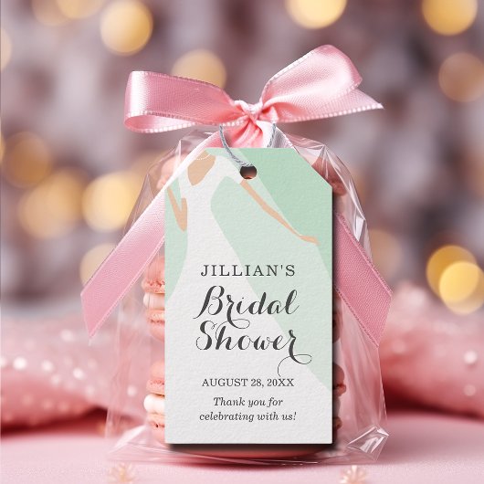 Bride Gown Vrijgezellenfeest Mint Green Dank u Cadeaulabel