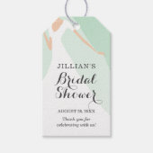 Bride Gown Vrijgezellenfeest Mint Green Dank u Cadeaulabel (Voorkant)