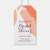 Bride Gown Vrijgezellenfeest Sinaasappel Dank u Cadeaulabel (Voorkant)