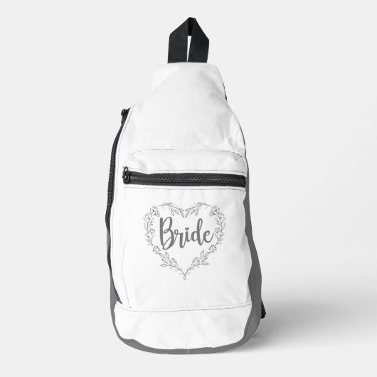 BRIDE Grey White Sling Bag (Voorkant)
