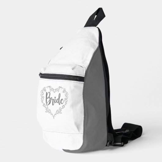 BRIDE Grey White Sling Bag (Rechterhoek)