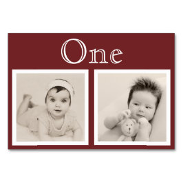 Bride Groom Age Custom Color Silver Table Number Kaart