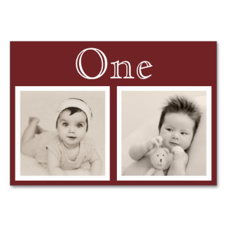 Bride Groom Age Custom Color Silver Table Number Kaart