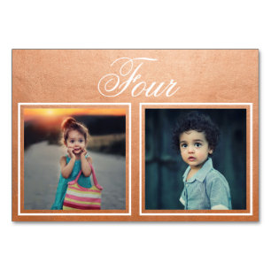 Bride Groom Age Elegant Roos Gold Table Number Kaart