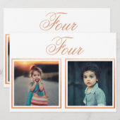 Bride Groom Age Elegant Roos Gold Table Number Kaart (Voorkant / Achterkant)