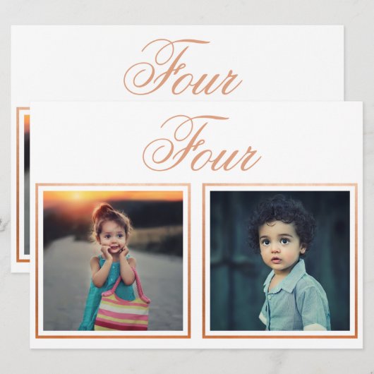 Bride Groom Age Elegant Roos Gold Table Number Kaart (Voorkant / Achterkant)