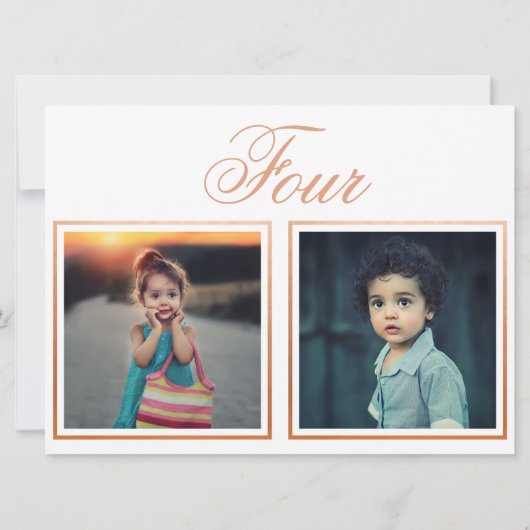 Bride Groom Age Elegant Roos Gold Table Number Kaart (Achterkant)