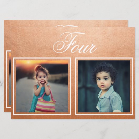 Bride Groom Age Elegant Roos Gold Table Number Kaart (Voorkant / Achterkant)