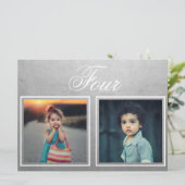 Bride Groom Age legant Classy Silver Table Number Kaart (Staand voorkant)