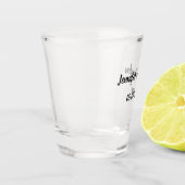 Bride Groom Black Elegant Custom Name Wedding Shot Glas (Links)