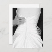 Bride Groom Black White Photo Elegant Save Date Aankondigingskaart (Voorkant / Achterkant)