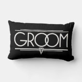 Bride Groom Black White - twee zijn één bruiloft Kussen (Achterkant)