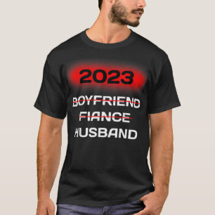 Bride & Groom Couples Boyvriend Fiance Husband Wed T-shirt