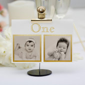Bride Groom Custom Age Gold Table Number Kaart