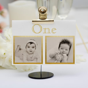 Bride Groom Custom Age Gold Table Number Kaart