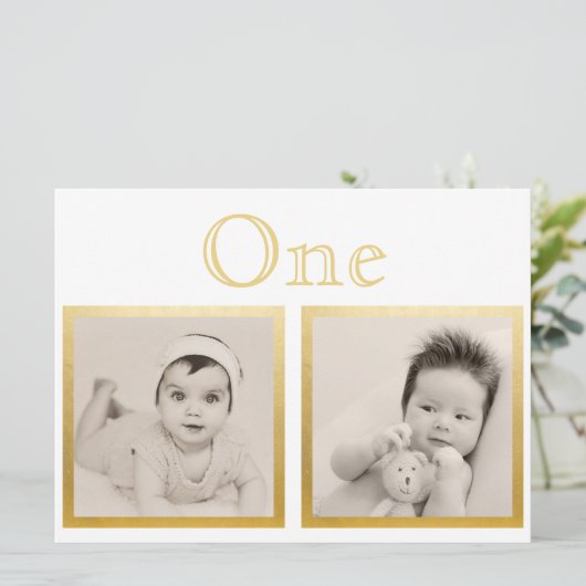 Bride Groom Custom Age Gold Table Number Kaart (Staand voorkant)