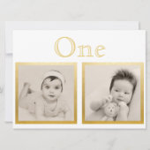 Bride Groom Custom Age Gold Table Number Kaart (Achterkant)