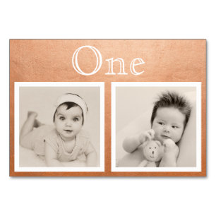 Bride Groom Custom Age Roos Gold Table Number Kaart