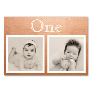 Bride Groom Custom Age Roos Gold Table Number Kaart