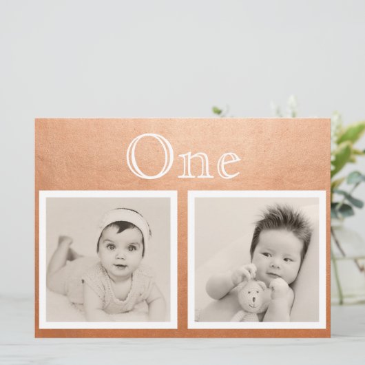 Bride Groom Custom Age Roos Gold Table Number Kaart (Staand voorkant)