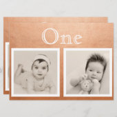 Bride Groom Custom Age Roos Gold Table Number Kaart (Voorkant / Achterkant)