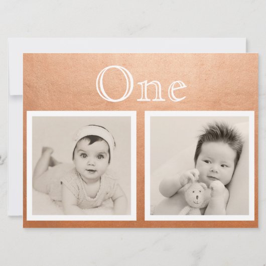 Bride Groom Custom Age Roos Gold Table Number Kaart (Achterkant)