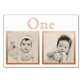 Bride Groom Custom Age Roos Gold Table Number Kaart (Achterkant)