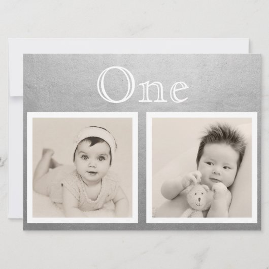 Bride Groom Custom Age Silver Table Number Kaart (Voorkant)