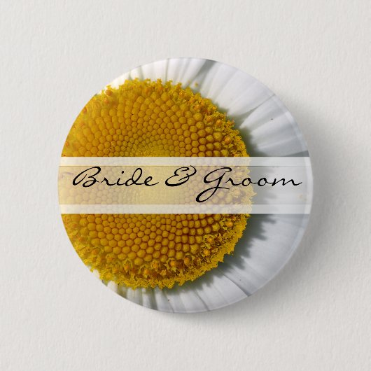 Bride & Groom Daisy Button (Voorkant)