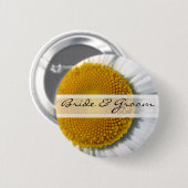 Bride & Groom Daisy Button (Voorkant /achterkant)