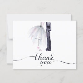 Bride & Groom Dance "Thank You" briefkaart