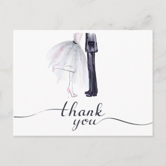 Bride & Groom Dance "Thank You" briefkaart (Voorkant)