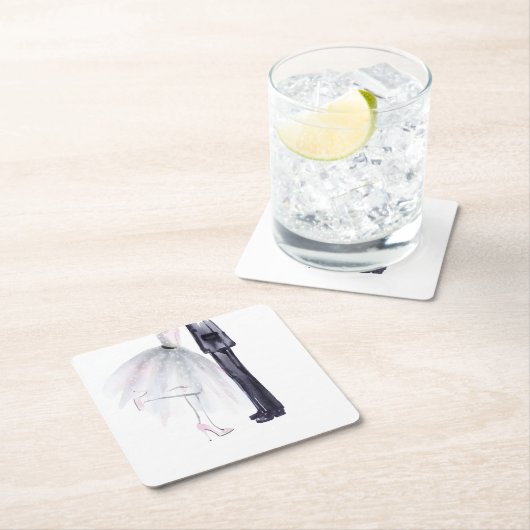 Bride & Groom Dance Waterverf onderzetter (Insitu)