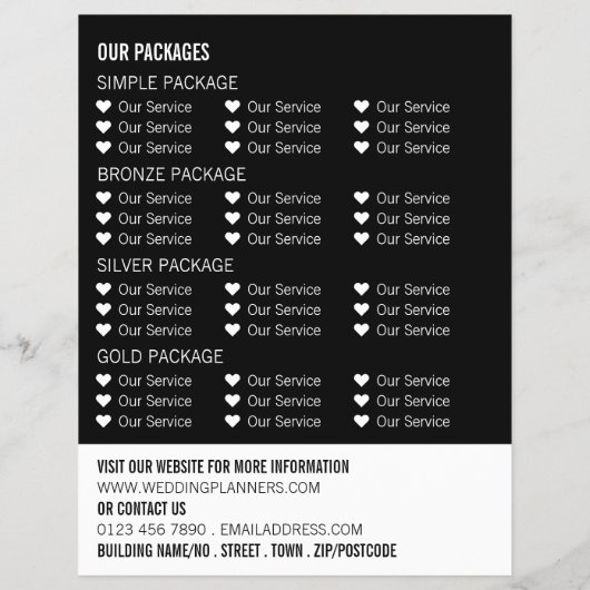 Bride & Groom, de Planner van de Gebeurtenis van d Flyer (Achterkant)