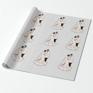 Bride & groom Design for bruiloft 2022 Wrapping Pa Cadeaupapier