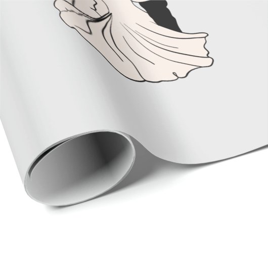 Bride & groom Design for bruiloft 2022 Wrapping Pa Cadeaupapier (Rol Hoek)