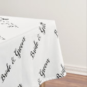Bride Groom Diagonal Typografie Tafelkleed (Voorbeeld)