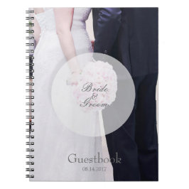 Bride & groom editable trouwgastenboek notitieboek