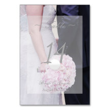 Bride & groom- Editable Wedding Table Number